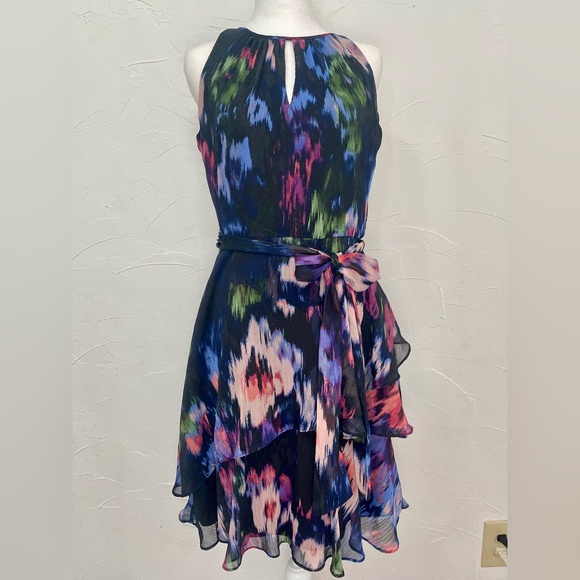Tahari Arthur S. Levine floral print a-line dress - Picture 2 of 10